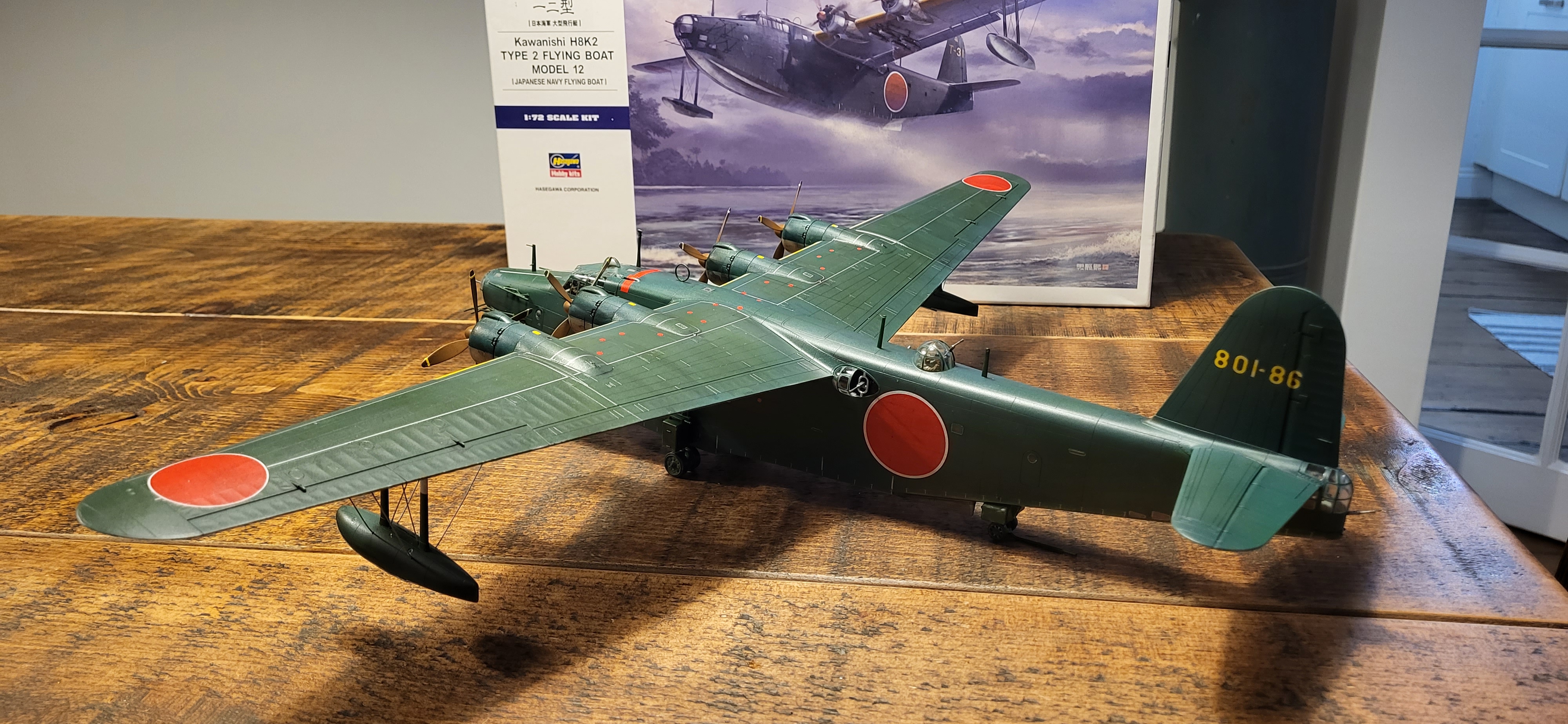 Hasegawa 1/72 Kawanishi H8K2 TYPE 2 FLYING BOAT MODEL 12 | - Est.1935
